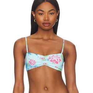 Frankie's Bikinis Light Blue Floral Bikini